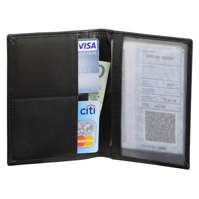 Portfel na dokumenty dowód rejstracyjny karty zbliżeniowe oraz prawo jazdy