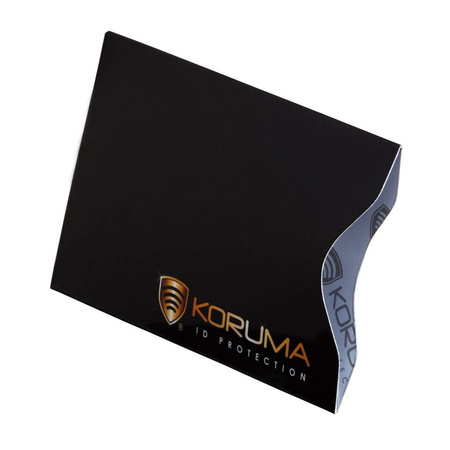  Suport pentru carduri de proximitate - Koruma (vertical, negru, logo auriu) set de 5 bucăți.