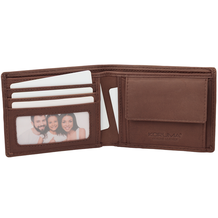 Portofel antifurt pentru tineri cu protecție RFID (maro)