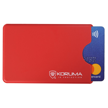 Husă din plastic antifurt RFID pentru card de debit (roșu)