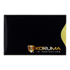 Suport pentru carduri de proximitate - Koruma (vertical, negru, logo auriu) set de 10 bucăți.