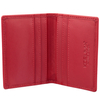 Portofel mic din piele pentru femei pentru carduri de proximitate RFID cu album extensibil (roșu)