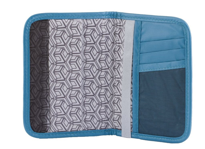 Portofel pentru pașaport și carduri de proximitate RFID (turcoaz)