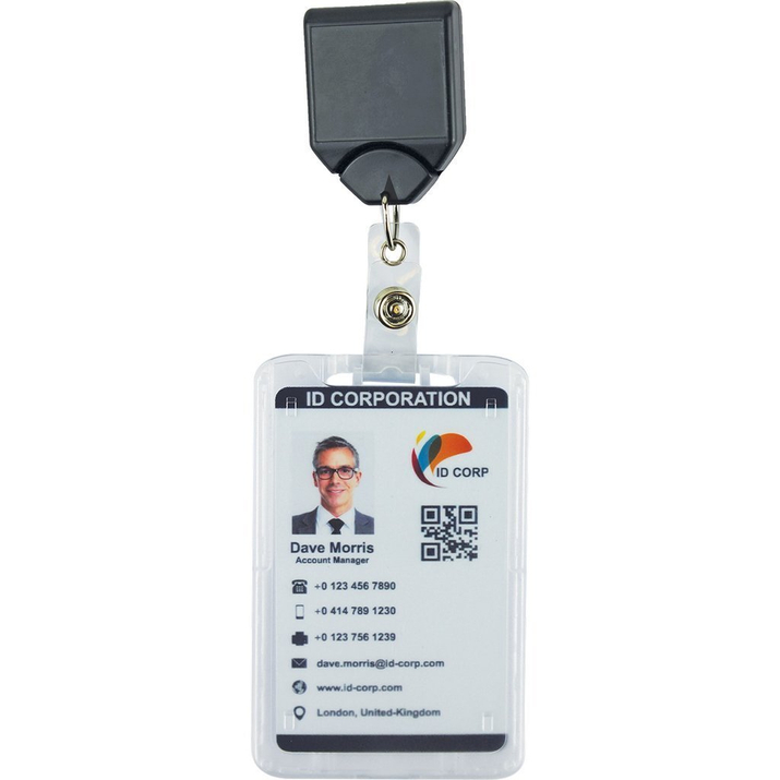 Suport pentru carte de identitate - transparent, pentru un card, vertical