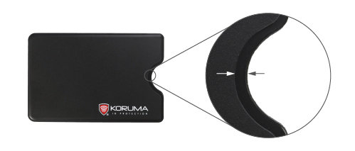 Husă antifurt RFID din plastic pentru card de credit (negru)