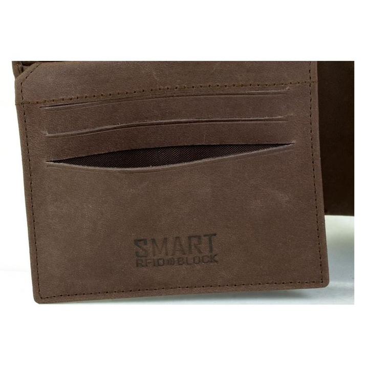 Portofel de card SMART RFID BLOCK (maro)
