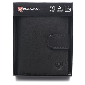 Portofel din piele pentru bărbați cu protecție RFID BLOCK (negru)