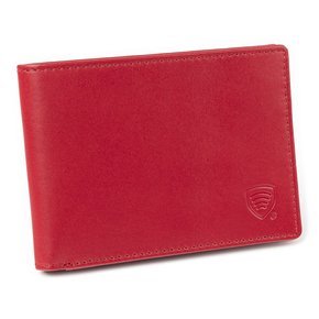 Portofel SLIM pentru femei din piele (roșu)