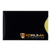  Suport pentru carduri de proximitate - Koruma (vertical, negru, logo auriu) set de 5 bucăți.