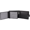 Portofel bărbătesc din piele cu fermoar și protecție RFID BLOCK (negru, carbon)