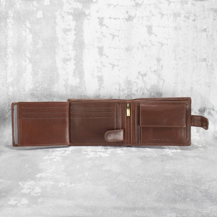 Portofel Bărbătesc din Piele Naturală cu Protecție Antifurt RFID (cognac)