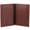 Portofel mic din piele antifurt pentru carduri de proximitate cu album extensibil (maro)