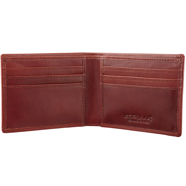 Portofel din piele SLIM pentru bărbați (maro)