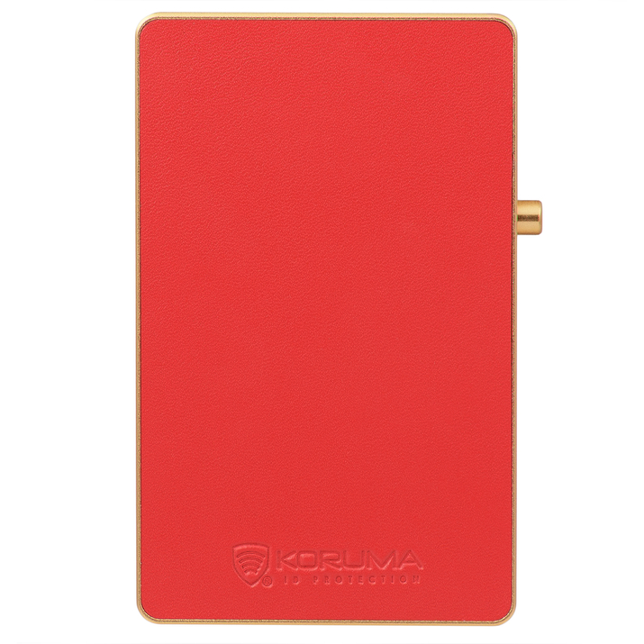 Portofel din piele pentru bărbați cu husă din aluminiu (negru)