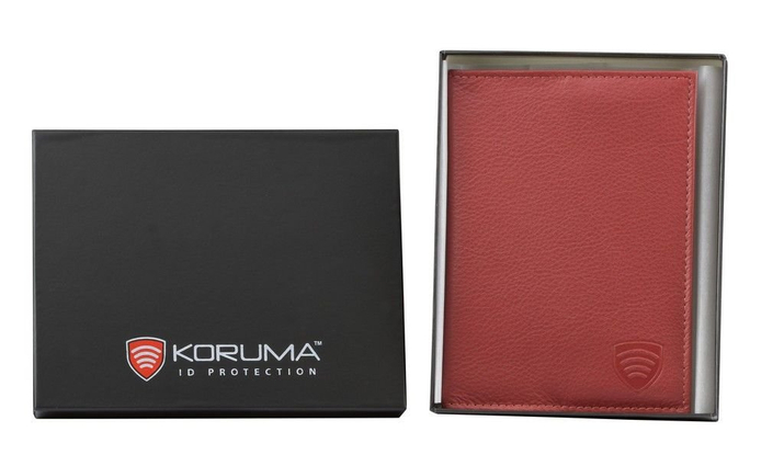 Husă din piele pentru pașaport biometric (roșu)