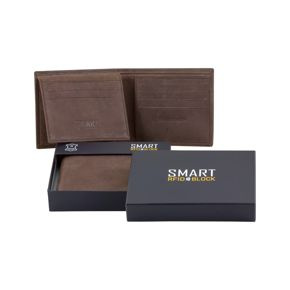 Portofel de card SMART RFID BLOCK (maro)