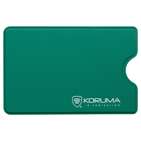 Husă de plastic cu protecție RFID pentru card de credit (verde)