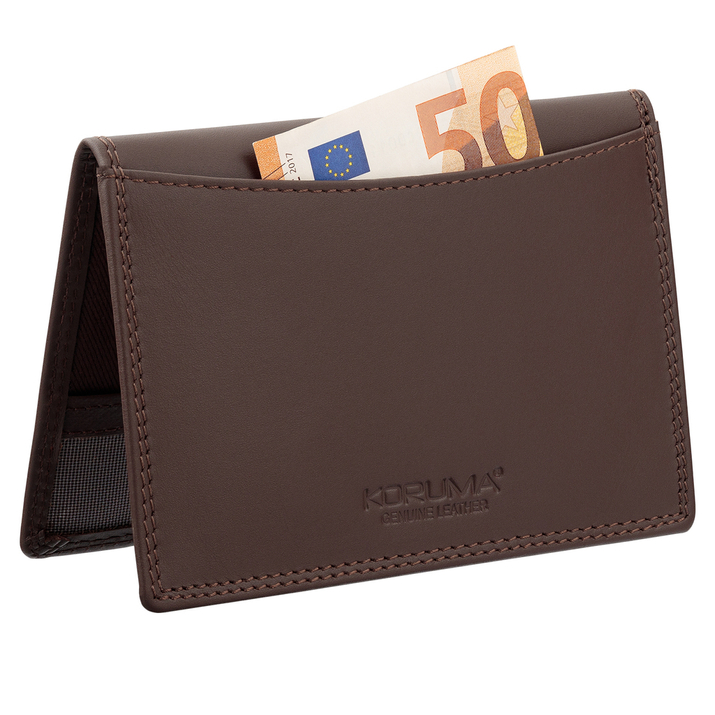 Husă antifurt pentru pașaport biometric (maro)