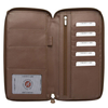 Organizator de călătorie pentru carduri fără contact și pașaport biometric (maro)