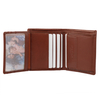 Portofel de piele pentru bărbați, foarte mic, RFID BLOCK (maro)