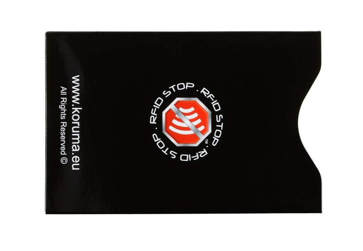 Carcasă ecranată pentru a proteja împotriva citirii neautorizate a cardurilor de proximitate - culoare negru logo auriu