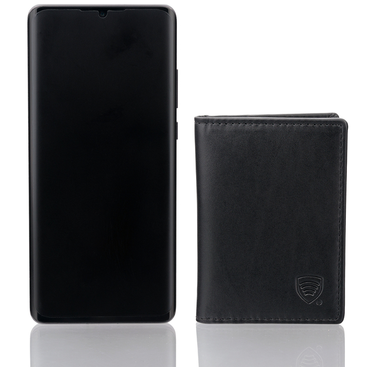 Portofel compact mic pentru carduri cu album suplimentar (negru)