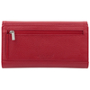 Portofel pentru femei din piele pentru carduri cu protecție RFID și spațiu pentru un smartphone (roșu)