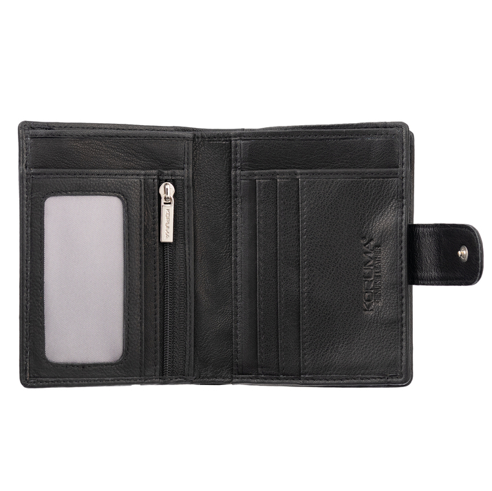 Portofel din piele pentru bărbați cu protecție RFID BLOCK (negru)