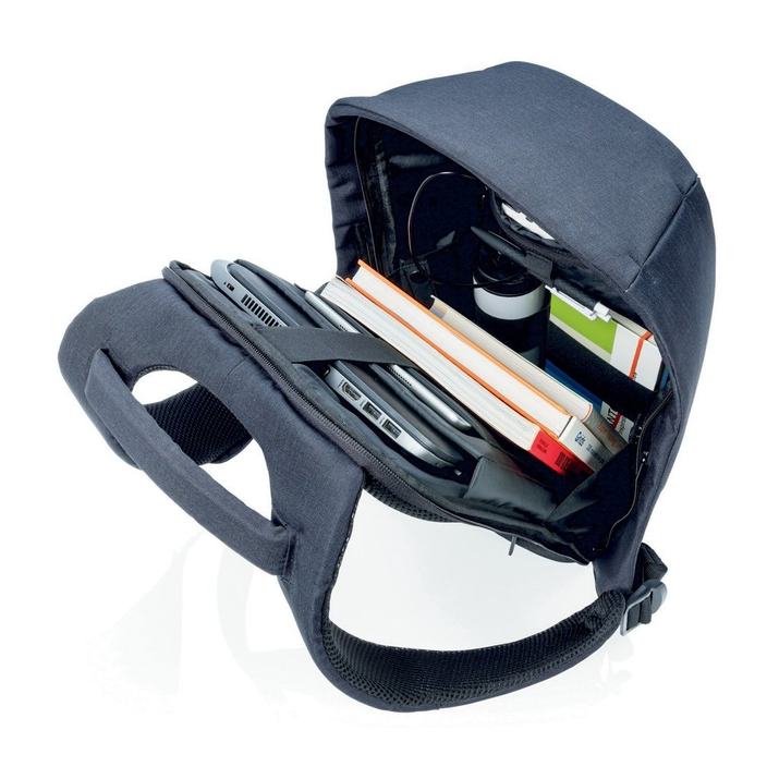 Rucsac anti-furt pentru laptop și tabletă Bobby Compact (albastru camuflaj)