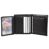 Portofel mic din piele pentru tineri cu protecție RFID (negru)