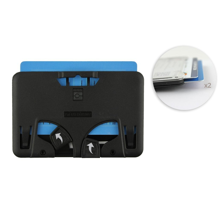 Suport de plastic pentru insigne, transparent, până la 3 carduri, orizontal