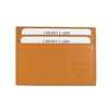 Husă protectoare din piele pentru carduri de credit și carduri contactless (portocaliu)