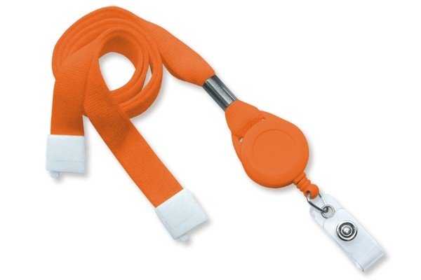 Lănțișor de siguranță pentru gât lat de 16 mm + breloc pentru yoyo (portocaliu)