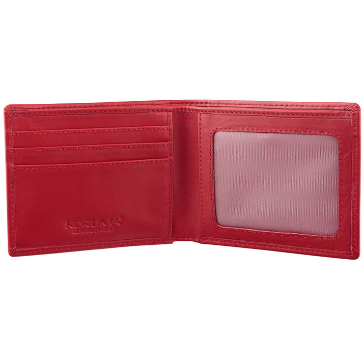 Portofel SLIM pentru femei din piele (roșu)