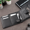 Portofel Bărbați din Piele Naturală cu Protecție RFID BLOCK pentru Carduri și Monede (negru)