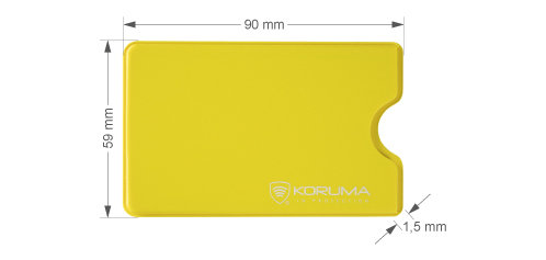 Husă antifurt din plastic pentru card RFID (galben)
