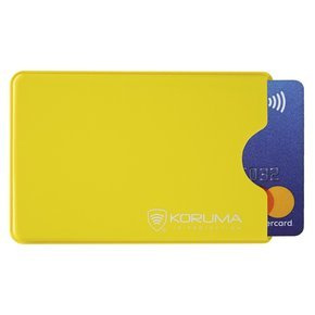 Husă antifurt din plastic pentru card RFID (galben)