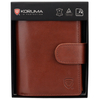 Portofel Bărbați din Piele Naturală cu Protecție RFID, pentru Carduri și Monede (Cafeniu)