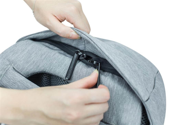 Rucsac anti-furt pentru laptop și tabletă Bobby Compact (gri-galben)