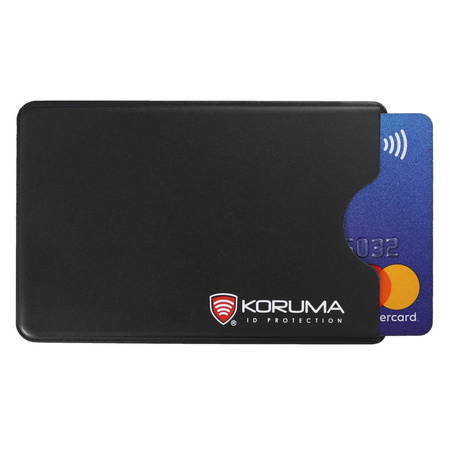 Husă antifurt RFID din plastic pentru card de credit (negru)