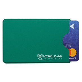 Husă de plastic cu protecție RFID pentru card de credit (verde)