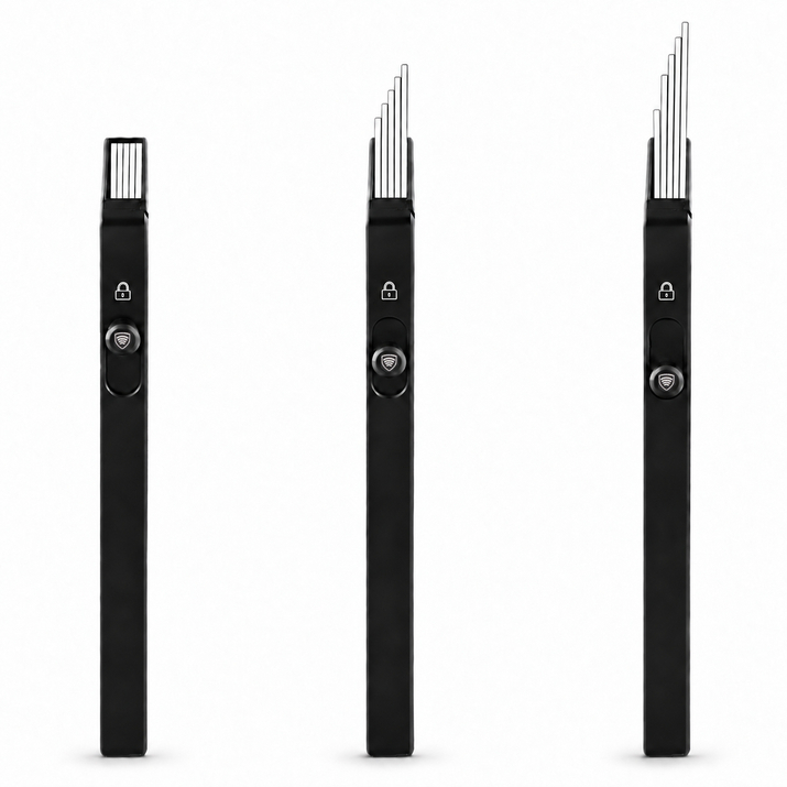 Carcasă din aluminiu cu glisiere pentru carduri și protecție pentru carduri de proximitate (negru)