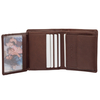 Portofel de piele pentru bărbați, foarte mic, RFID BLOCK (maro)