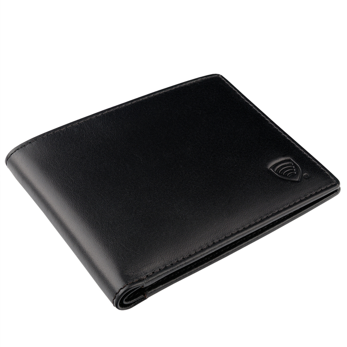 Portofel din piele SLIM pentru bărbați (negru)