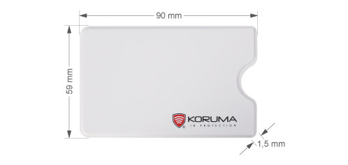 Card de plastic antifurt RFID (alb)