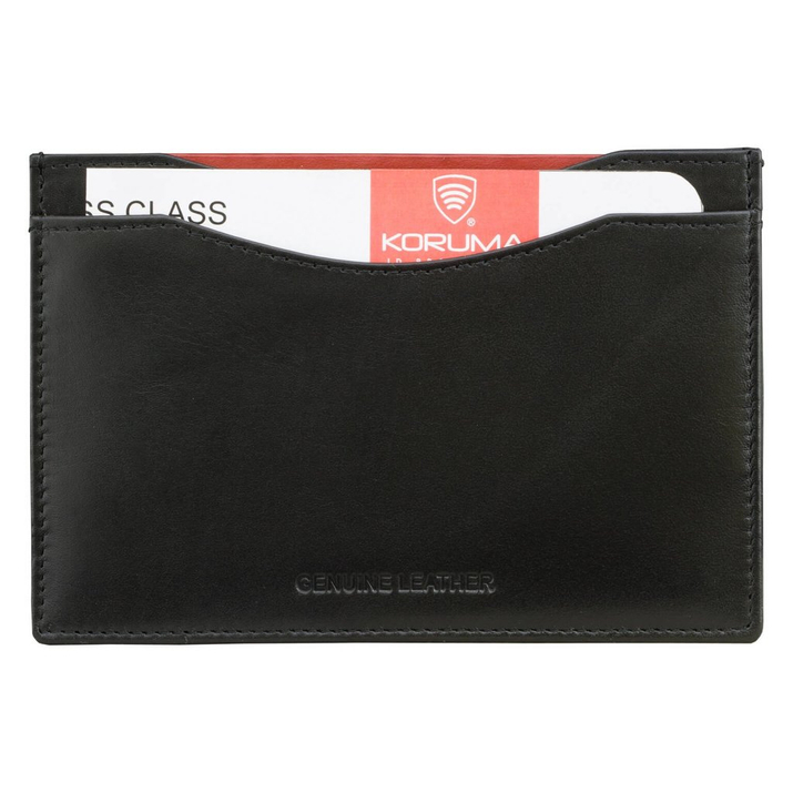 Husă din piele pentru pașaport biometric (negru)