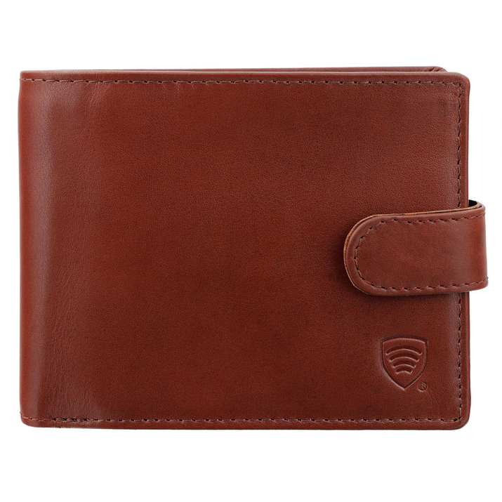 Portofel Bărbătesc din Piele Naturală cu Protecție Antifurt RFID (cognac)