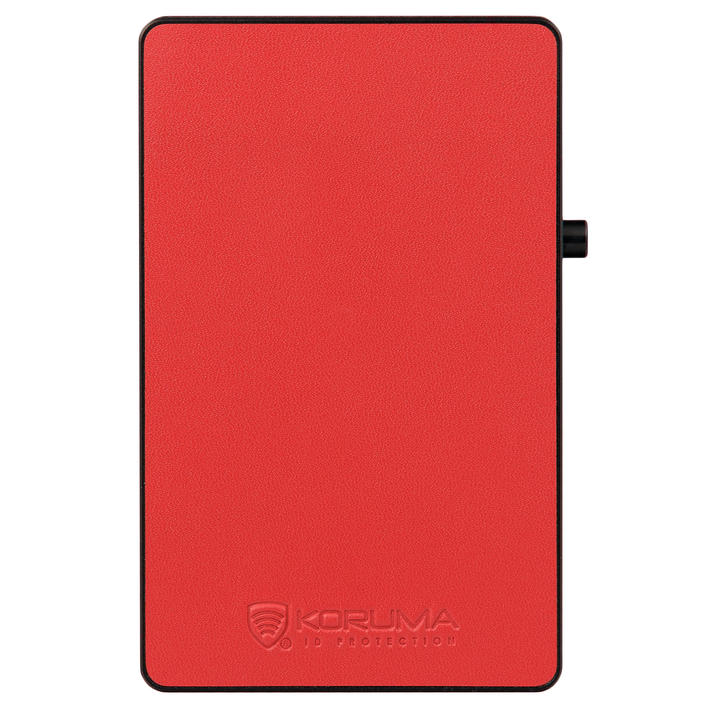 Portofel din piele pentru bărbați cu husă din aluminiu (negru)