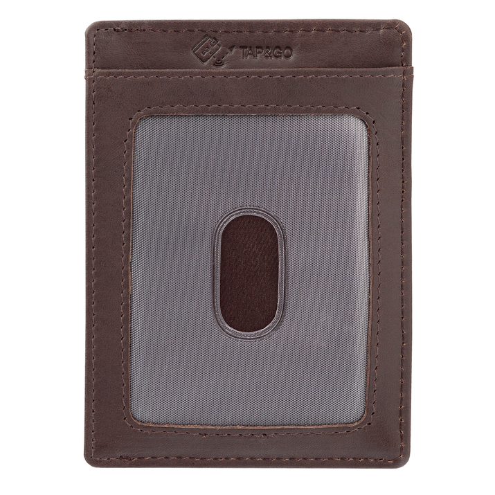 Husă de proximitate RFID din piele pentru carduri pentru jachetă (maro)