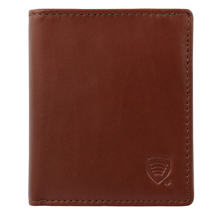 Portofel de piele pentru bărbați, foarte mic, RFID BLOCK (maro)
